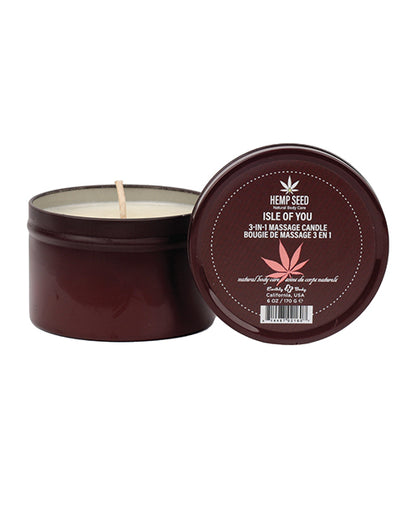 Earthly Body 3 In 1 Massage Candle - 6 Oz Isle Of You