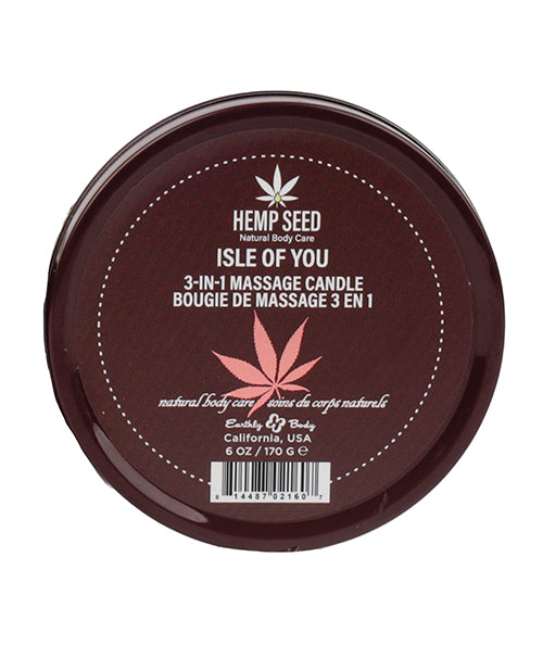 Earthly Body 3 In 1 Massage Candle - 6 Oz Isle Of You