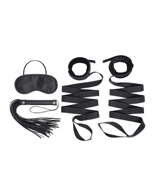 Lux Fetish 4 pc Bondage Strap & Flogger Kit