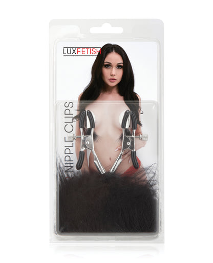Lux Fetish Feather Nipple Clips