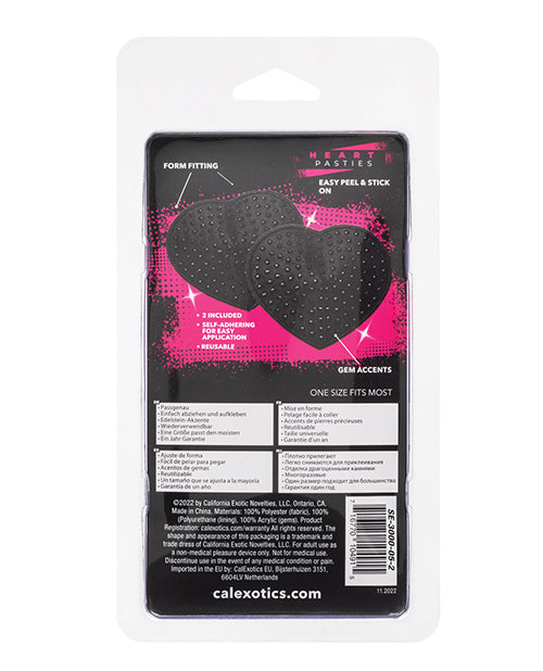 Radiance Heart Pasties - Black O/s