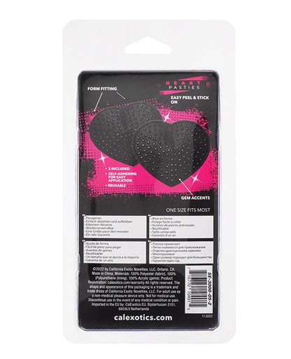 Radiance Heart Pasties - Black O/s