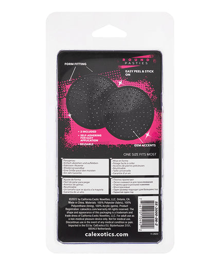 Radiance Round Pasties - Black O/s