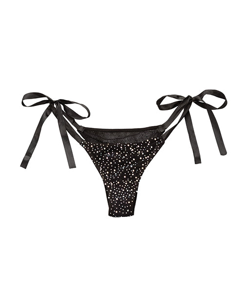Radiance Side Tie Panties - Black O/s