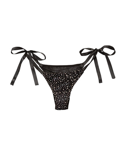 Radiance Side Tie Panties - Black O/s