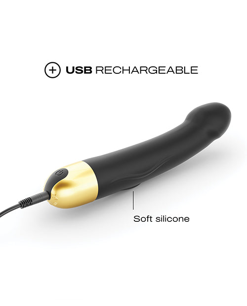 Dorcel Real Vibration M 8.6" Rechargeable Vibrator 2.0 - Black-gold