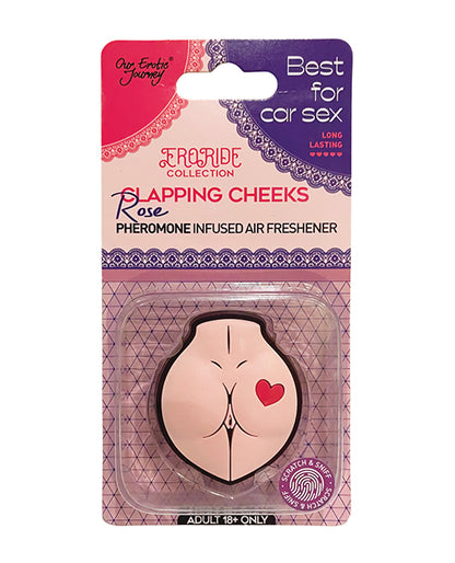 EroRide Clapping Cheeks Pheromone Infused Air Freshener - Rose