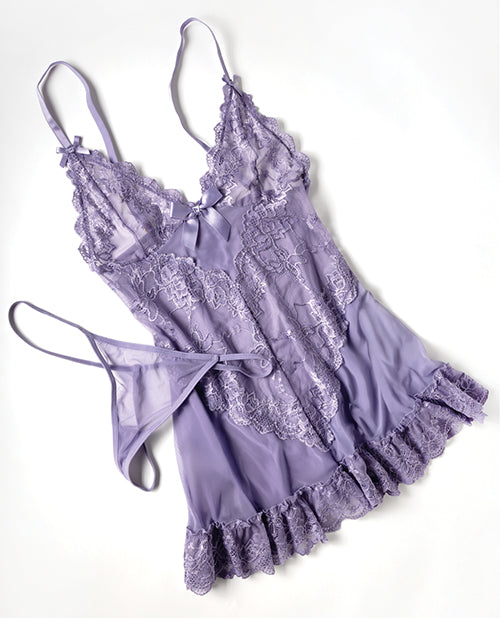 Valentine Lace Babydoll w/Bows & G-String