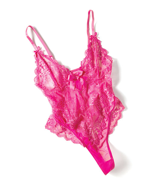 Valentine Lace Teddy w/Bow Details