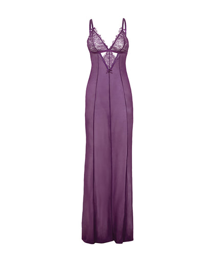 Katana Mesh & Eyelash Lace Gown