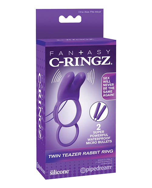 Fantasy C-ringz Twin Teazer Rabbit Ring - Purple