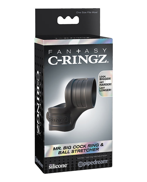 Fantasy C-ringz Mr. Big Cock Ring & Ball Stretcher - Black