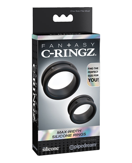 Fantasy C-ringz Max Width Silicone Rings - Black