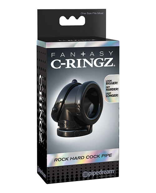 Fantasy C-ringz Rock Hard Cock Pipe - Black