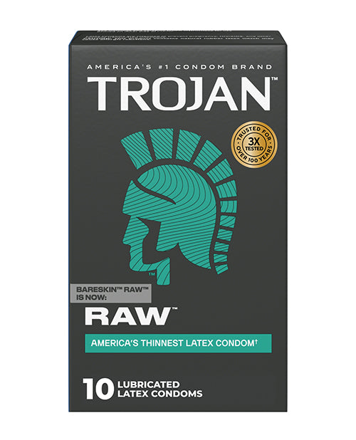 Trojan Bareskin Raw Condom - Pack Of 10