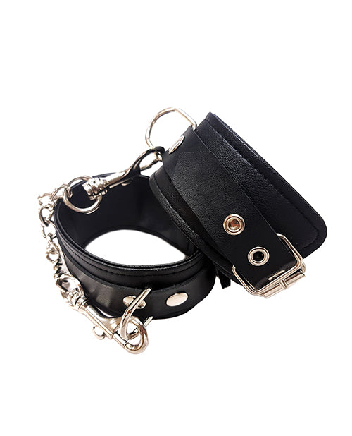 Rouge Fetish Play Vegan Leather Wrist Cuffs