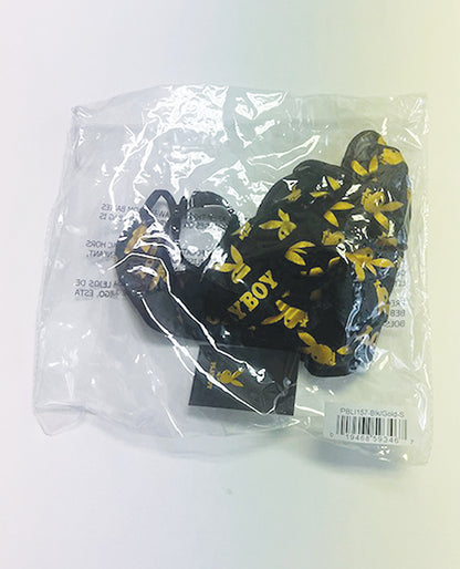 Playboy Bunny Gold Foil Halter Teddy