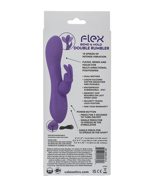 Flex Bend & Hold Double Rumbler Rabbit Massager