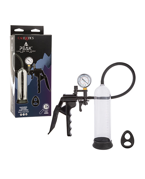 Peak Magnified Gauged Penis Pump System w/Cock & Ball Ring