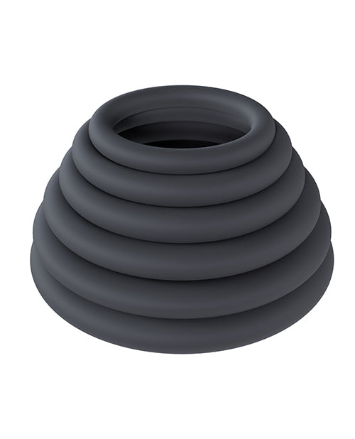 Shots Levelz Classic Silicone Cock Ring Set of 6 All Sizes