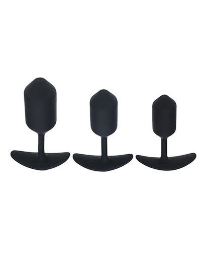 Shots Levelz Silicone Weighted Anal Plug Training Kit Set of 3