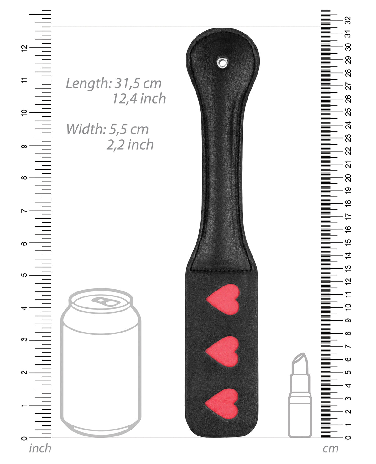 Shots Ouch Hearts Paddle