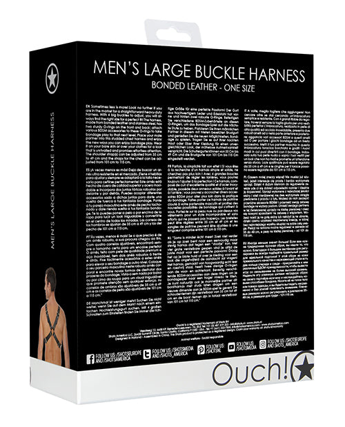 Shots Ouch Men's Large Buckle Harness
