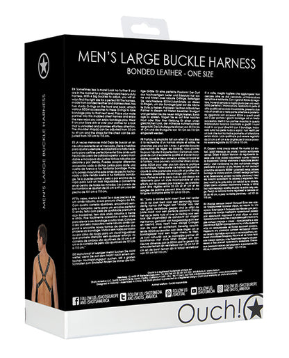 Shots Ouch Men's Large Buckle Harness