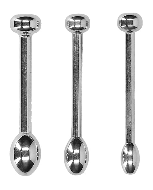 Shots Ouch Urethral Sounding Metal Plug Set - 49/50 mm