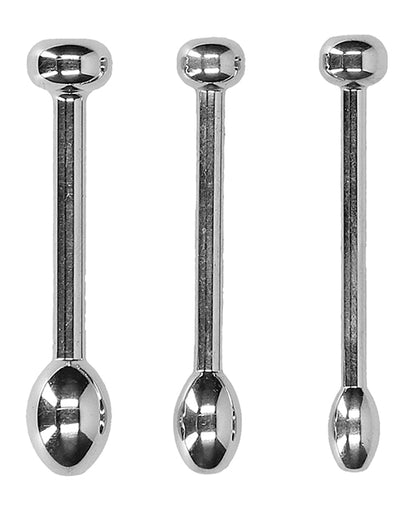 Shots Ouch Urethral Sounding Metal Plug Set - 49/50 mm