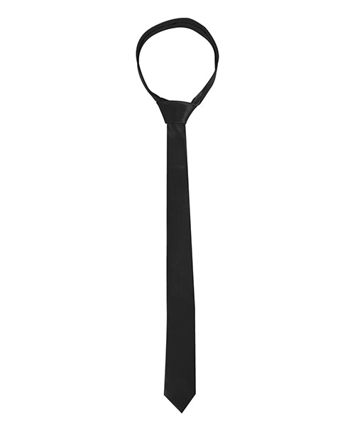 Shots Ouch Black & White Satin Bondage Tie