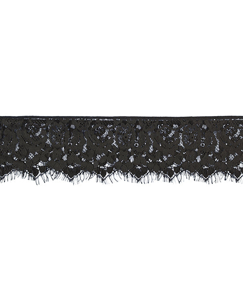 Shots Ouch Black & White Lace Mask w/Elastic Straps