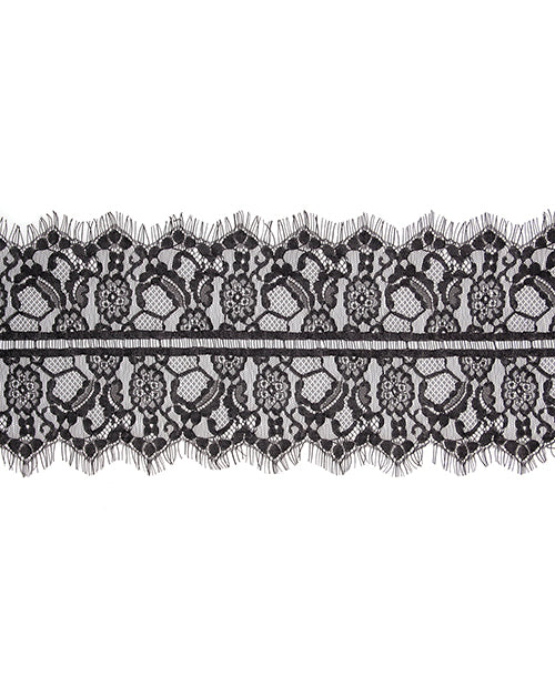 Shots Ouch Black & White Lace Mask w/Elastic Straps