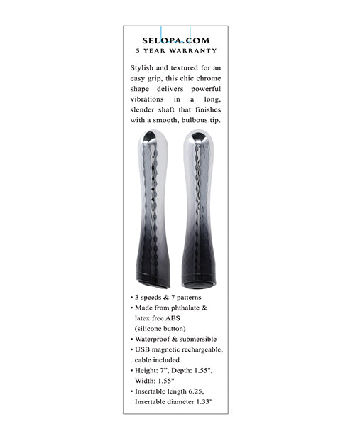 Selopa Siverado Bullet Vibrator - Grey/Black