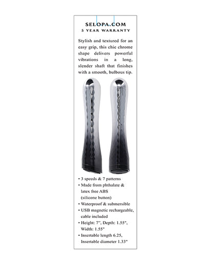 Selopa Siverado Bullet Vibrator - Grey/Black
