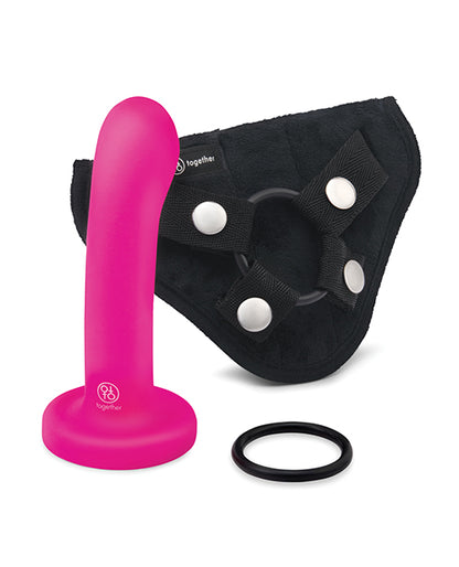 Together Pop 5.5 Silicone Dildo & Harness Set