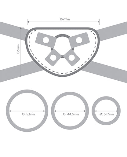 Together Tilt 6.5 Vibrating Silicone Dildo & Harness Set
