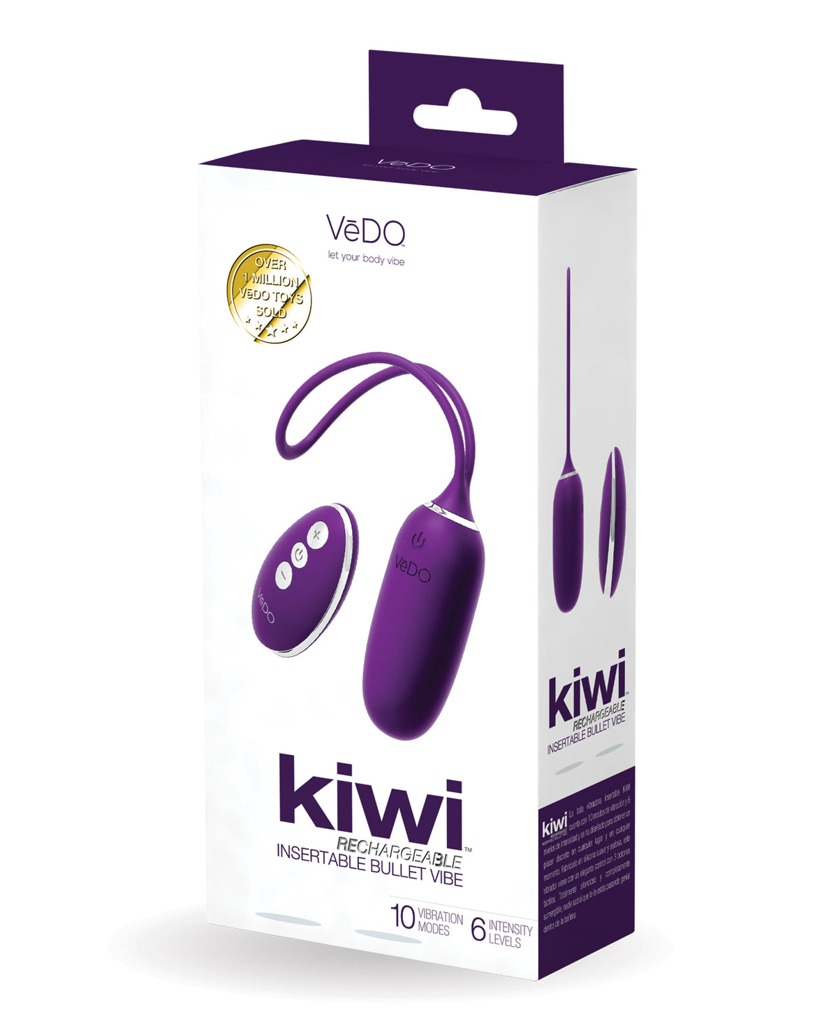 Vedo Kiwi Rechargeable Insertable Bullet - Deep Purple