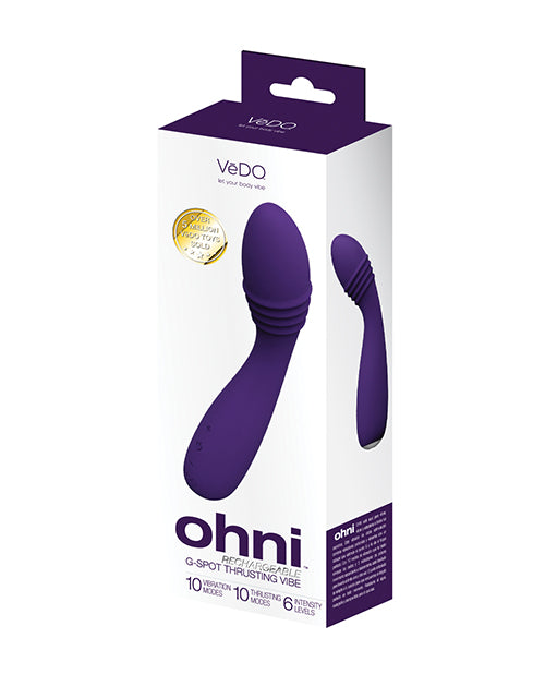 VeDO Ohni Rechargeable G-Spot Thrusting Vibe - Purple