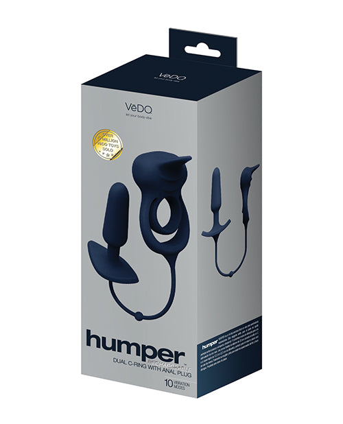 VeDO Humper Rechargeable Dual C-Ring w/Anal Plug - Black