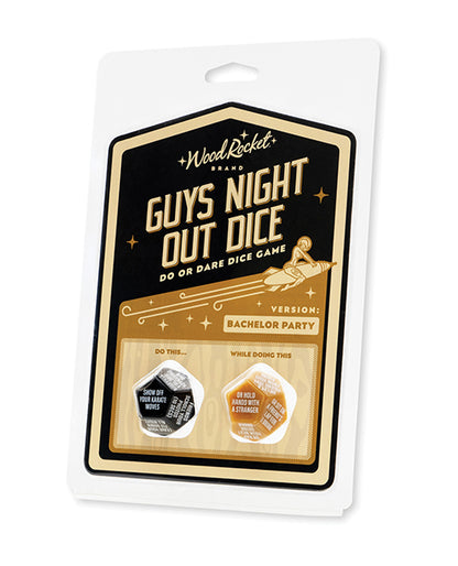 Wood Rocket Guys Night Out Do or Dare Dice Game