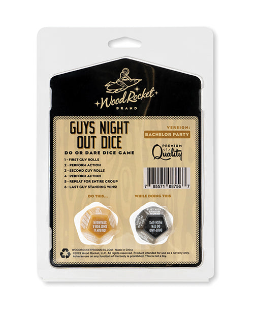 Wood Rocket Guys Night Out Do or Dare Dice Game