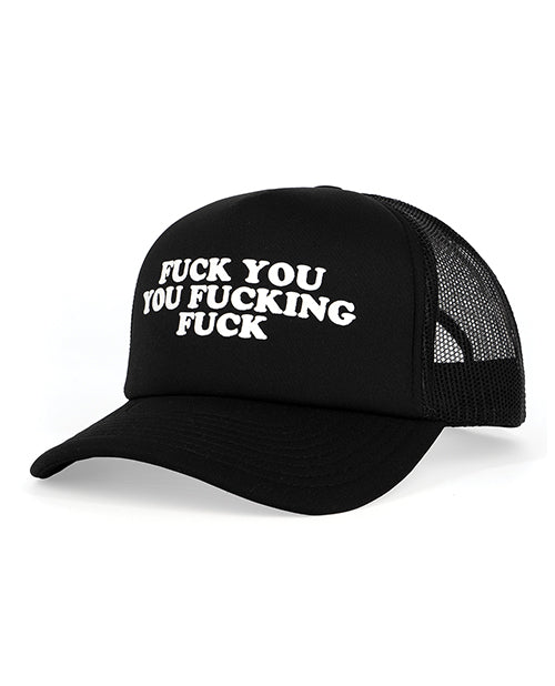 Wood Rocket Fuck You You Fucking Fuck Trucker Hat