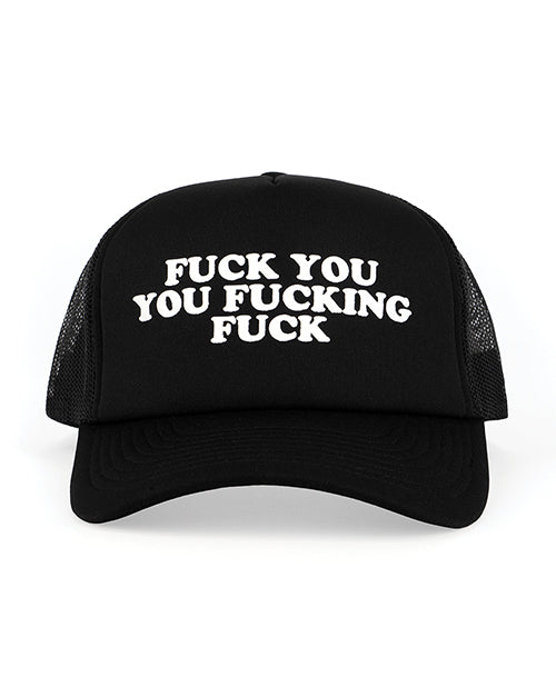 Wood Rocket Fuck You You Fucking Fuck Trucker Hat