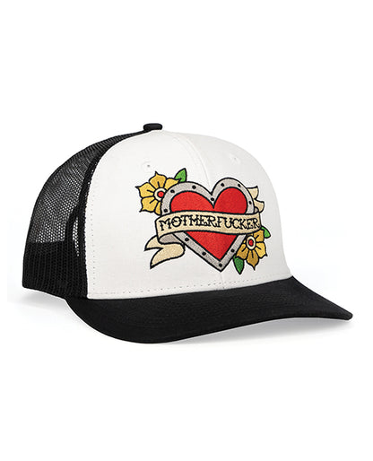 Wood Rocket Tattoo Heart Mother Fucker Trucker Hat