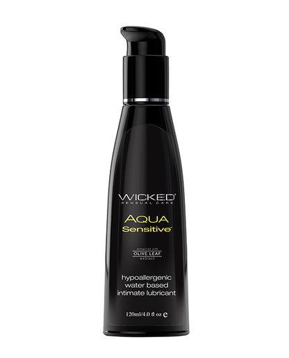 Wicked Sensual Care Hypoallergenic Aqua Sensitive Water Based Lubricant - 4 Oz Unscented