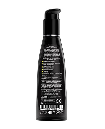 Wicked Sensual Care Hypoallergenic Aqua Sensitive Water Based Lubricant - 4 Oz Unscented