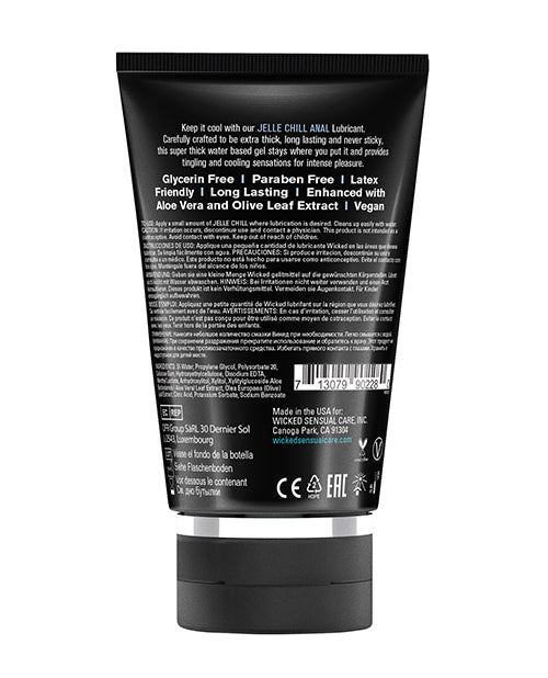Wicked Sensual Care Jelle Cooling Water Based Anal Gel Lubricant - 4 Oz