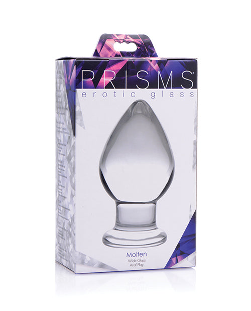 Prisms Erotic Glass Molten Wide Glass Butt Plug