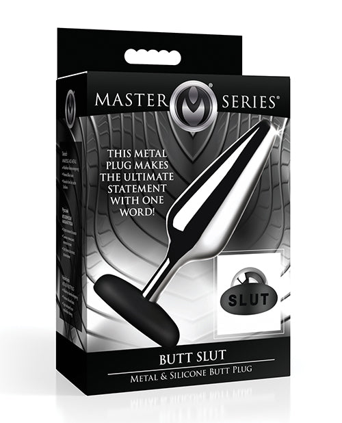 Master Series Butt Slut Metal & Silicone Butt Plug